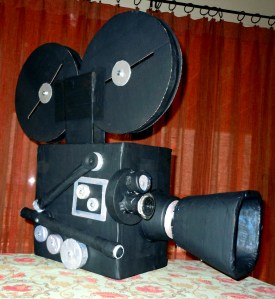 Movie Camera. Set and Prop Design by Cally Curtis for "Suessical," McCoy's Grand Theatre.