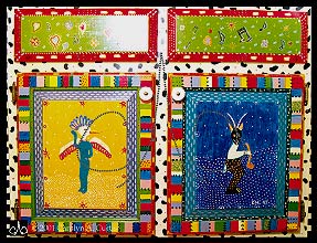 Hand-painted Cabinet, Oaxaca motif, by Cally Curtis