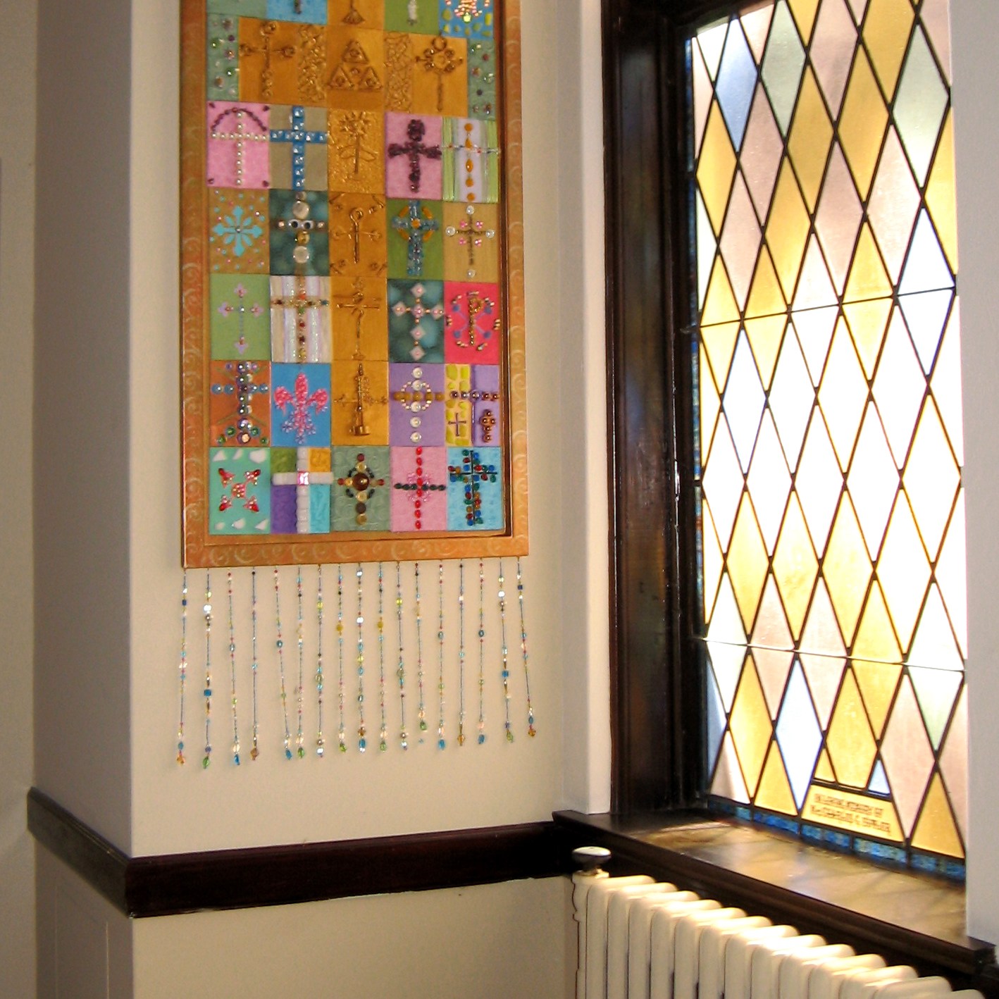 "Patchwork Cross" from Liturgical Art Workshop by Cally Curtis