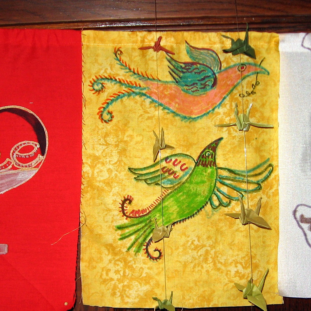 "Prayer Flag," example from "Breath of God" Liturgical Art Workshop for groups and congregations. Cally Curtis, Artist & Facilitator.